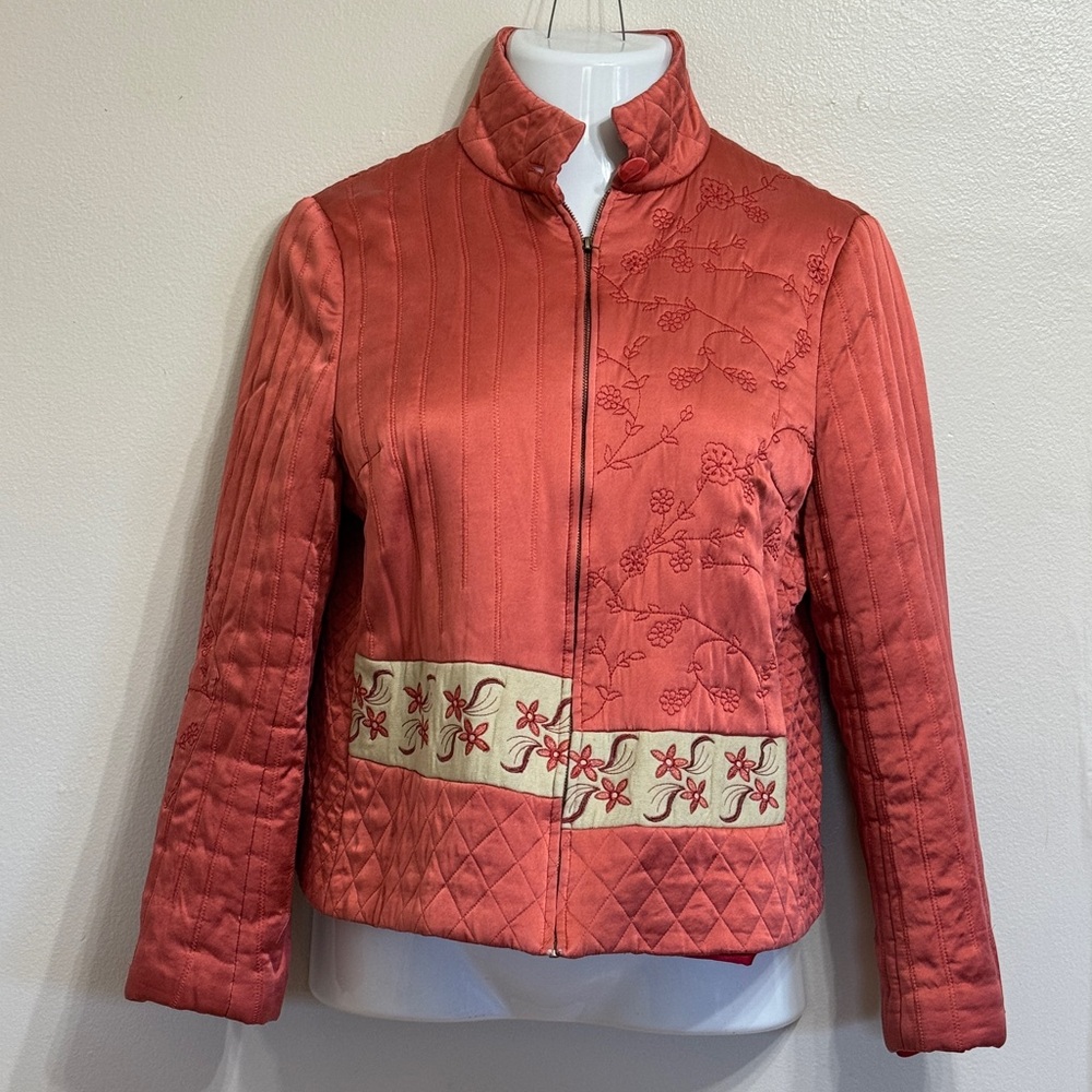 Vintage -‎ Summit Silks - 100% Silk Embroidered Jacket